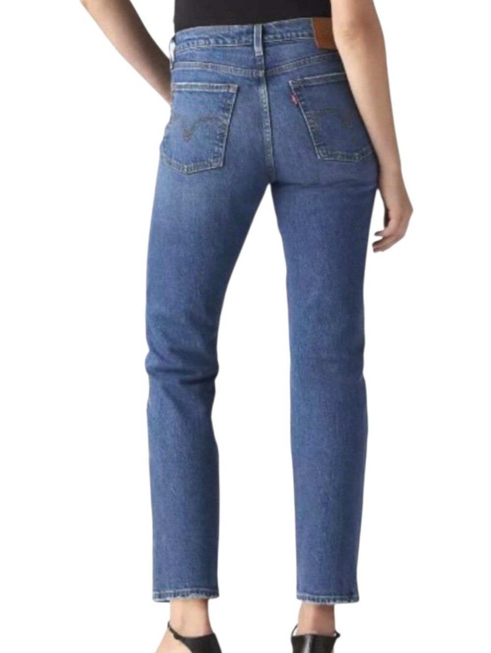 Levis Wedgie Straight Fit Jeans Womens 27 Blue Cotton